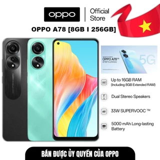 điện thoại OppoA78 hỗ trợ Mạng 5G, Máy Chính Hãng 2sim ram 8G rom 256G, Camera sắc nét, Chiên Game nặng mượt - TNN 08