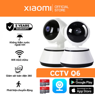 🔥XIAOMI Q6🔥 Camera CCTV HD 1080P Wifi Camera An Ninh CCTV HD 1080P Wifi Không Dây, Chống Thấm Nước, Hỗ Trợ Tầm Nhìn Ba