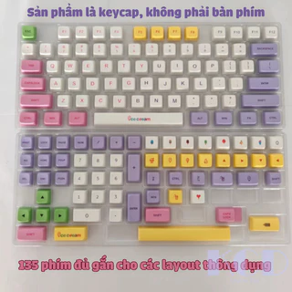 Keycap Ice Cream chất liệu PBT, profile XDA chiều cao 9.5mm