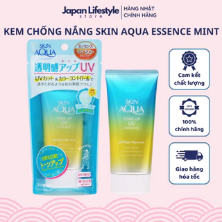 Kem Chống Nắng Nâng Tông Skin Aqua Tone Up Essence Mint Nội Địa Nhật Bản 80g - KCN SAKUKO