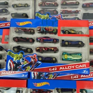 Bộ 10 xe kim loại Hot Wheels phiên bản siêu nhân cho bé