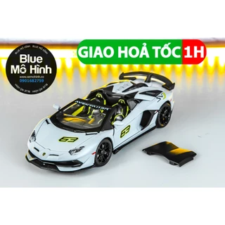 Xe mô hình Lambo Aventador SVJ 1:24 Xám mờ