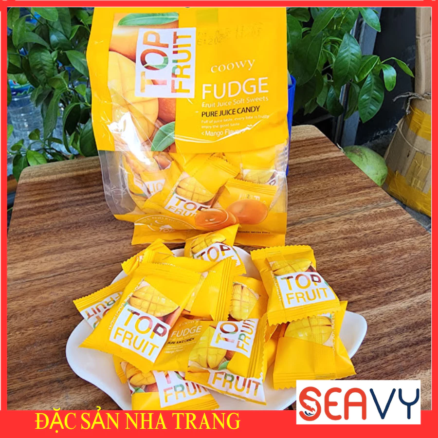 Kẹo Xoài Dẻo Trái Cây Top Fruit Coowy Gói 280gram dẻo mềm thơm ngon
