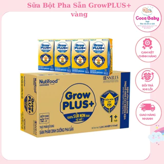 Thùng 48 hộp sữa non Grow Plus+ vàng 110ml dinh dưỡng dành cho trẻ chậm tăng cân 1_10 tuổi