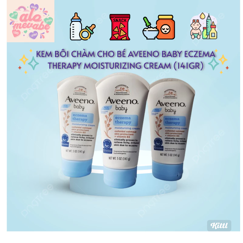 KEM BÔI CHÀM CHO BÉ AVEENO BABY ECZEMA THERAPY MOISTURIZING CREAM (141GR) DATE 2025