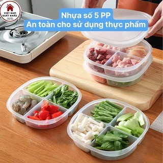 Hộp Đựng Thực Phẩm Chia Ngăn Nắp Dẻo Tiện Ích An Toàn