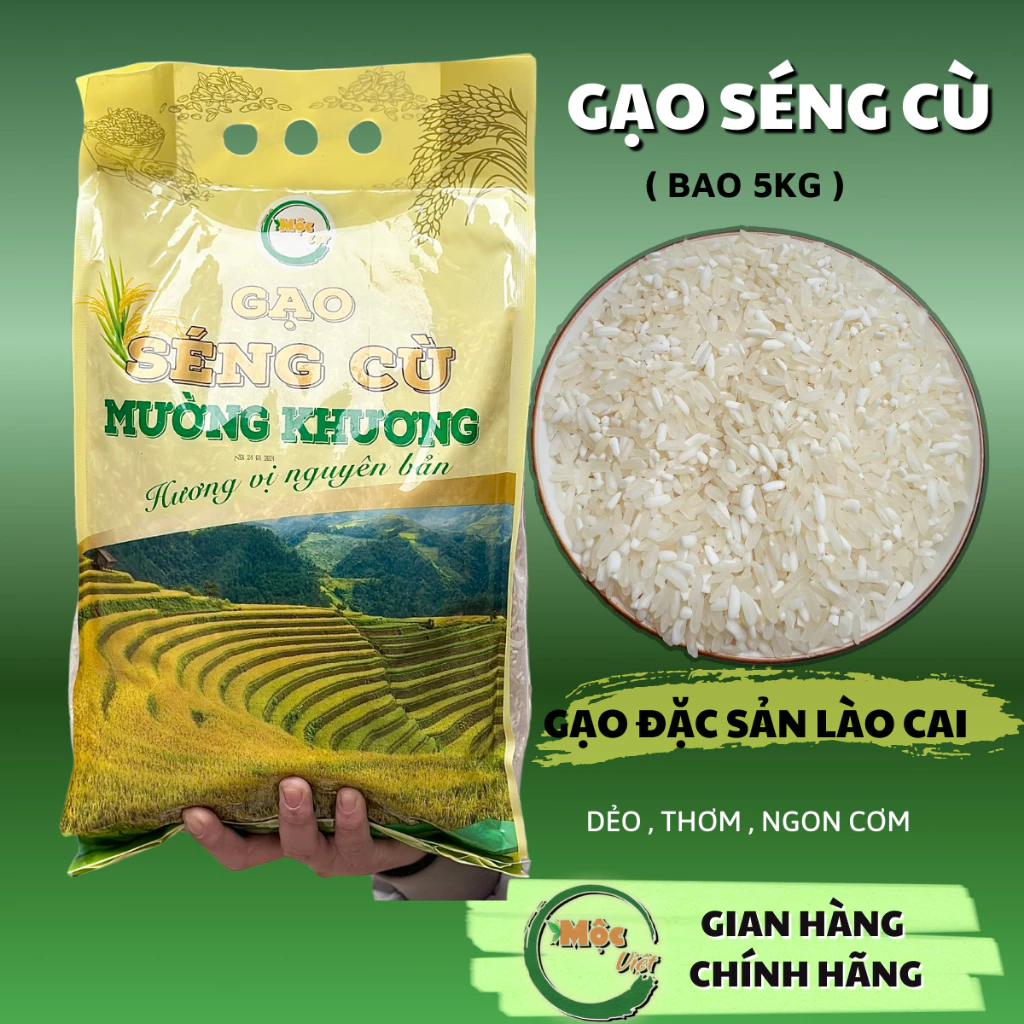 Gạo Séng Cù Mường Khương Bao 5kg Mộc Việt