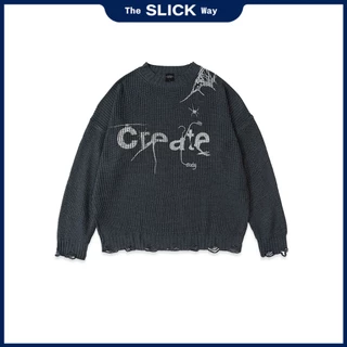 Áo Len Create Web Sweater Black - Local Brand Slick