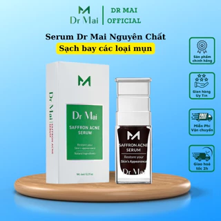 Serum Dr Mai Mix Saffron 6ml, Saffron acne serum giúp sạch mụn thâm làm đều màu dưỡng da căng bóng trắng sáng mịn màng