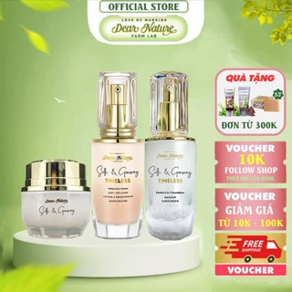 Combo Kem Dưỡng Da, Serum Ngừa Nám, Kem Nền Chống Nắng Timeless Silk Dear Dear Nature Khỏe Tự Nhiên