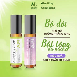 Combo 2 cây Khử mùi hôi nách API Lăn nách API trắng da vùng nách,khô thoáng thơm 10ml dương trắng {GIÁ SỈ}