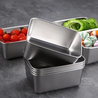 Free Ship - Hộp đựng thực phẩm bằng inox 304 size to 26x20x6cm có nắp đậy - Hàng loại 1