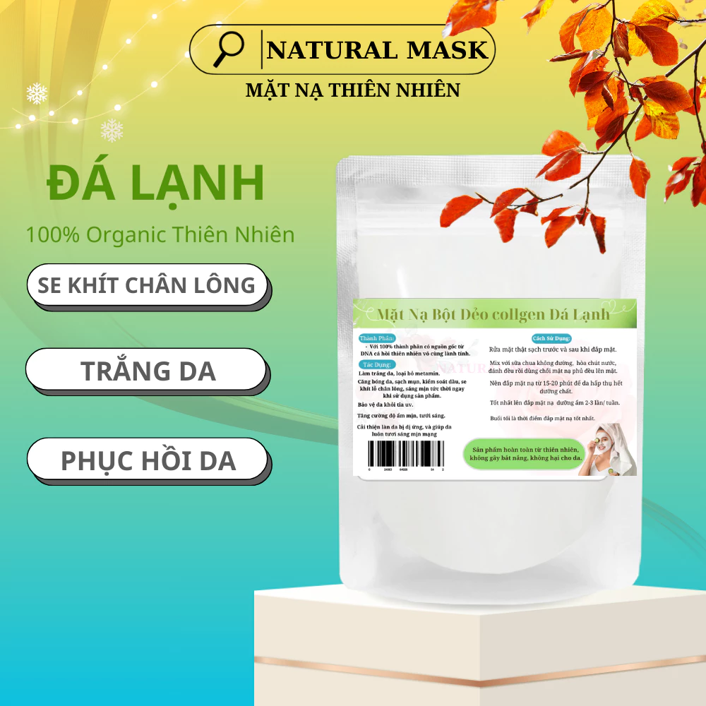 Bột mặt nạ đá lạnh đắp mặt Naturalmask, colagen tinh chất tự nhiên hàng loại 1.