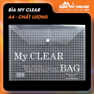 [HIGH QUALITY] - Túi nút Clear Bag A4 - Túi đựng hồ sơ có cúc, bìa nút đựng hồ sơ