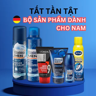 Bộ Sản Phẩm Dành Cho Nam Balea Bọt Cạo Râu, Xịt Khử Mùi Cơ Thể, Lăn Khử Mùi, Sữa Rửa Mặt, gel Vuốt Tóc, Khử Mùi Hôi Chân