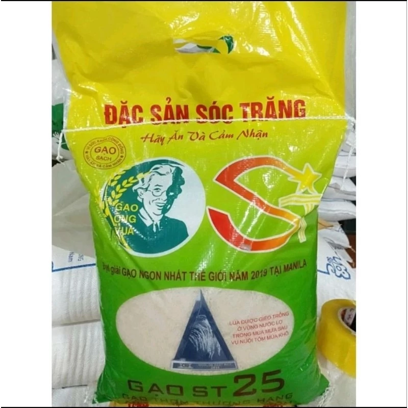 Gạo ST25 túi 10kg - Ruộng truyền thống cho cơm dẻo, mềm, thơm