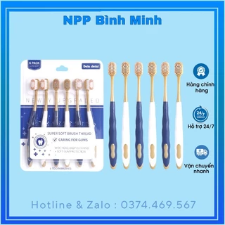 Combo 6 bàn chải đánh răng nlông mềm, chải siêu êm, làm sạch sâu