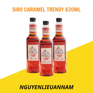 Siro Caramel Trendy chai 830ml chuyên dùng trong pha chế