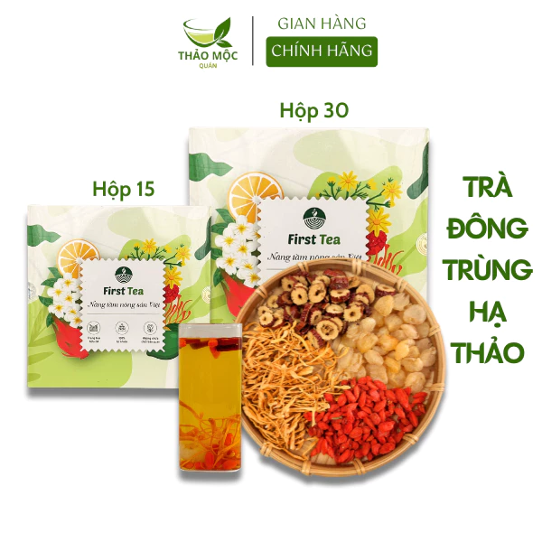 Trà đông trùng hạ thảo, bồi bổ sức khỏe, tăng cường sinh lí