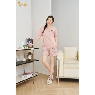 BỘ COTTON NGẮN TAY QUẦN ĐÙI MÈO OH HONEY ,  FORME PIJAMA