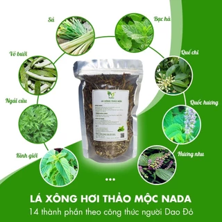 Lá xông giải cảm, thảo dược xông vùng kín, gói xông giải cảm thảo mộc NaDa công thức người Dao Đỏ