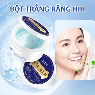 Bột Trắng Răng Tự Nhiên HIH 50G Hương Bạc Hà, Trắng Răng Khử Ổ Vàng, Sạch Mảng Bám Dứt Điểm Hôi Miệng