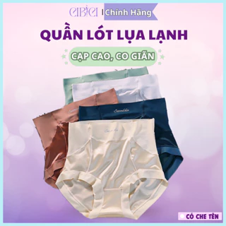 Quần lót nữ lụa hàn cao cấp lưng cao gel bụng kháng khuẩn - Quần lót lụa mềm mịn, thoáng mát cạp cao CIBICI QL005