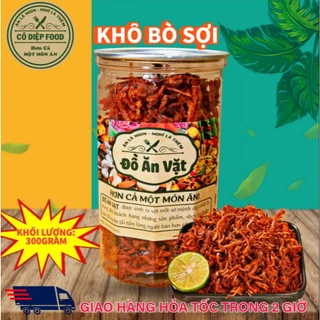 Khô Bò Sợi Lon 300gr [FREE SHIP] TỪ ĐƠN 50K, [Loại Đặc Biệt] Hàng ngon nhà làm LOẠI 1