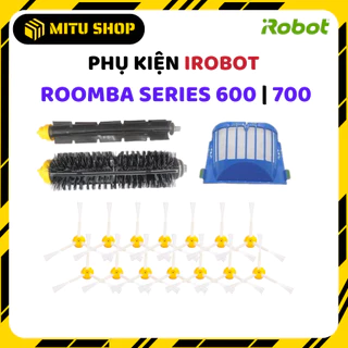 Phụ kiện thay thế robot hút bụi iRobot Roomba series 500 600 700 - Chổi rulo , chổi cạnh , màng lọc