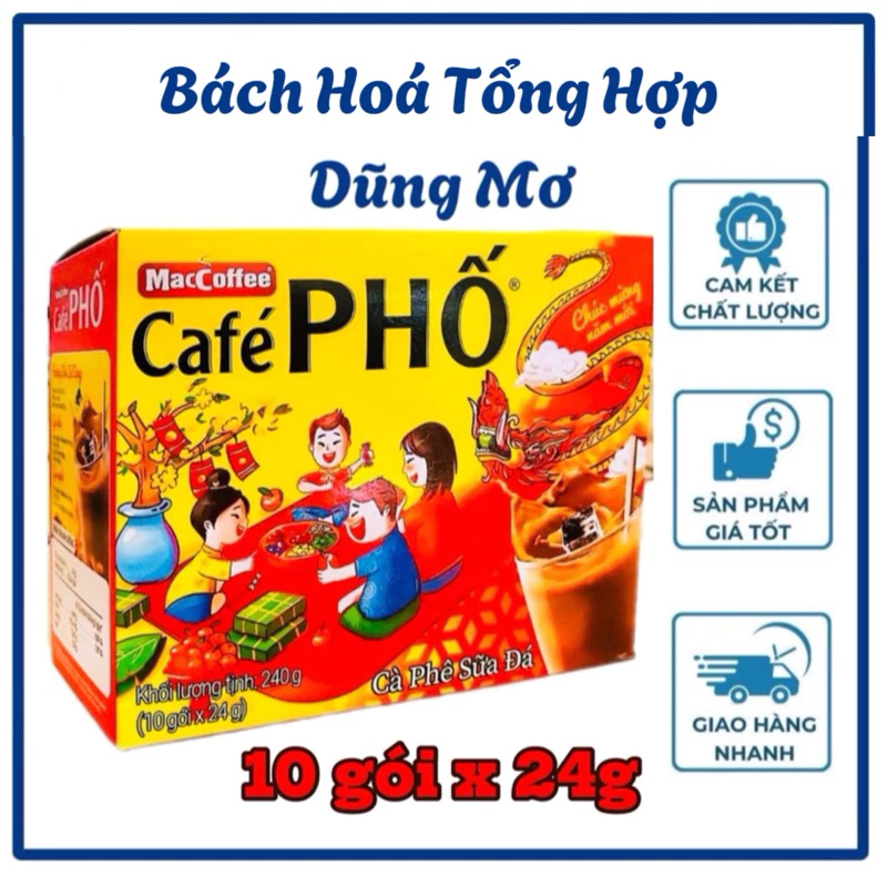 Cafe Phố MacCoffee Cà Phê Sữa Đá 240g | Bách Hoá Tổng Hợp Dũng Mơ