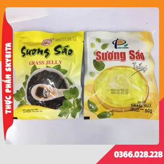 Bột sương sáo đen – trắng, bột thạch đen Tuấn Phương gói 50gr