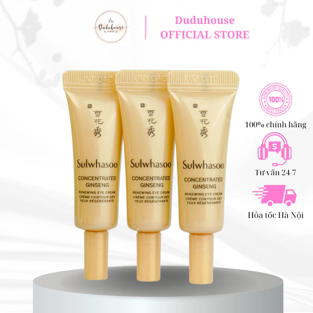 Kem mắt nhân sâm Sulwhasoo chống lão hóa,chống nhăn làm sáng da vùng mắt Sulwhasoo Ginseng eye cream 5ml Duduhouse