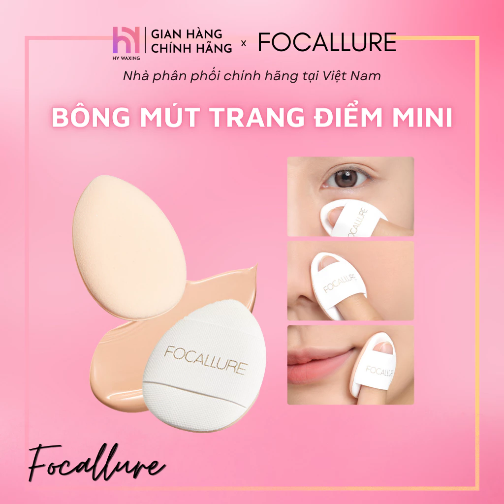 Mút Trang Điểm Mini Buff Mềm Mại Focallure Che Khuyết Điểm Tán Kem Nền Make Up Tự Nhiên