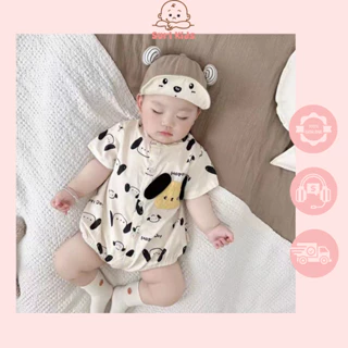 Bộ liền quần, bodysuit họa tiết cún con thời trang mùa hè cho bé - Suri Kids