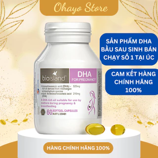 Vitamin DHA Bio Island Cho Bà Bầu 60 Viên của Úc,  Date 11/2026  Mẫu Mới