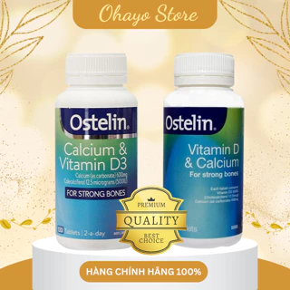 Canxi bầu Úc Ostelin Calcium & Vitamin D3 130 viên (SP3); dùng được cho cả trẻ em trên 12 tuổi và người trưởng thành