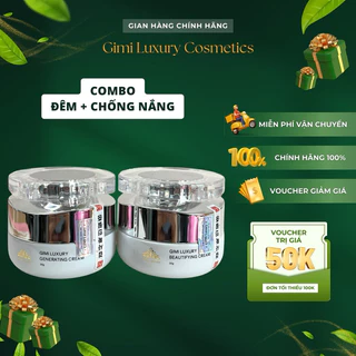 {Chính Hãng 100%} ComBo  Đêm + Chống Nắng GiMi Luxury Hàn Quốc, Mờ Nám, dưỡng trắng, phục hồi, Sản Phẩm Chính Hãng