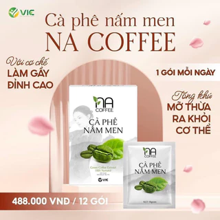 Cà Phê NẤM MEN - NA COFFE - Cà phê làm gầy VIC ORGANIC Hộp 12 gói[CHÍNH HÃNG]