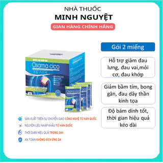 Miếng dán giảm đau Osama Cico dùng ỏ vai lưng cơ khớp bầm tím bong gân LAHUTU [Túi 2miếng]