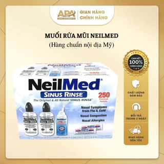 [Chuẩn nội địa Mỹ] Muối neilmed, bình rửa mũi neilmed muối rửa mũi neilmed Mỹ