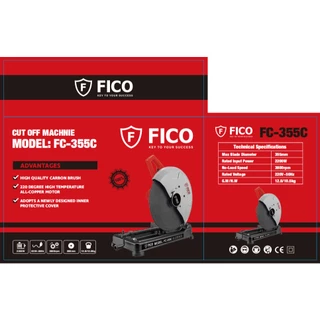 Máy cắt sắt bàn FICO FC-355C , Công suất 2200w, Đường kính đĩa 355