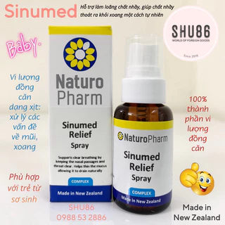 [SHU86] Naturo Pharm Sinumed Relief Spray - Xịt vi lượng đồng căn hỗ trợ mũi, xoang của New Zealand