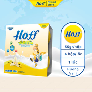 Váng sữa trẻ em Hoff vani cho bé ăn dặm bổ sung protein canxi hỗ trợ hệ miễn dịch, 1 lốc (4 hộp x 55g)