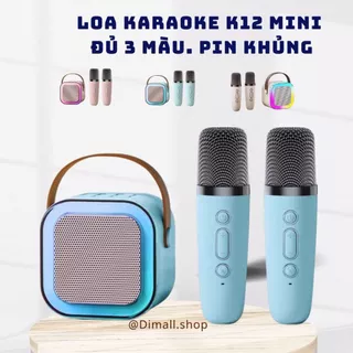 [SALE MẠNH] Loa hát Karaoke kết hợp dùng để nghe nhạc và hát karaoke, công suất 10W, loa K12 di động đi du lịch