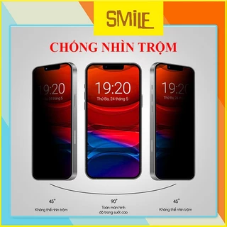 Kính cường lực iphone chống nhìn trộm kingkong 4D chống vân tay full màn 8 7plus x xsmax 11 12 13 14 15 pro max promax