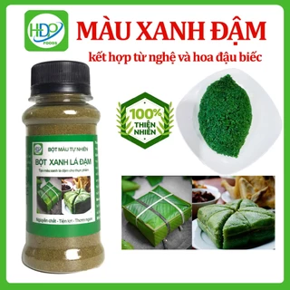 Bột Tạo Màu Xanh Lá Cây 35g HDP FOODS 100% tự nhiên, BÍ KÍP TẠO MÀU BÁNH TRƯNG, XÔI XANH