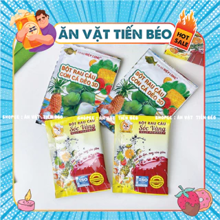 Bột Rau Câu hiệu Con Cá Dẻo, Bột Con Sóc Vàng Và Hiệp Long ( gói 12g ) - Ăn Vặt Tiến Béo