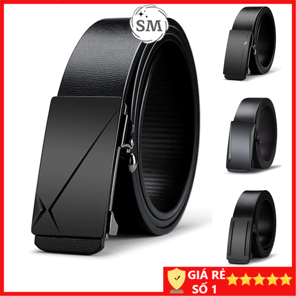 Thắt lưng nam da cao cấp Dây lưng nam khóa kim loại tự động không gỉ ĐHT1