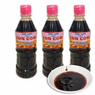 Nước Tương Đậu Nành Con Công chai 470ml