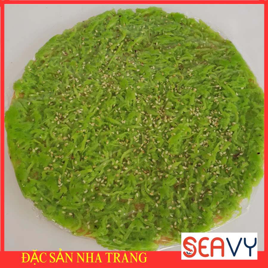 Bánh tráng dừa non Nha Trang vị lá dứa thơm ngon 25cm